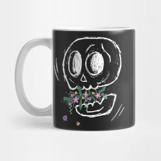 Skull with flowers Mug